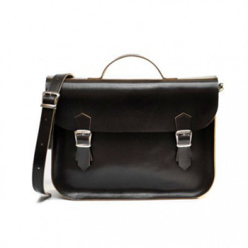 Женская кожаная сумка College satchel коричневая