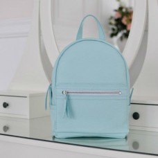 Жіночий шкіряний рюкзак Sport Aqua блакитний
