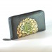 Кошелек женский кожаный ручной работы Zinnia Gold черный