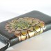 Кошелек женский кожаный ручной работы Zinnia Gold черный