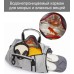 Спортивна сумка TuGuan 1811 з відділом для взуття і кишенею для мокрих речей сіра