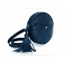 Шкіряна жіноча сумка Wellbags Blue bag circle (W038) темно-синя
