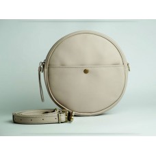 Женская кожаная сумка Wellbags Gray beige bag circle (W038.5) серая