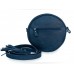 Шкіряна жіноча сумка Wellbags Blue bag circle (W038) темно-синя