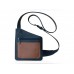 Чоловіча шкіряна сумка Wellbags Messenger mini bag W030 синьо-коричнева