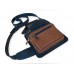 Чоловіча шкіряна сумка Wellbags Messenger mini bag W030 синьо-коричнева
