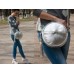Жіноча шкіряна сумка Wellbags Silver bag circle (W038.7) срібло