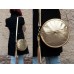 Кожаная женская сумка Wellbags Gold bag circle (W038.6) золотая