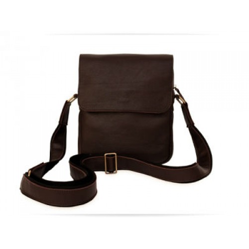 Чоловіча шкіряна сумка Wellbags Messenger Junius brown W051 коричнева