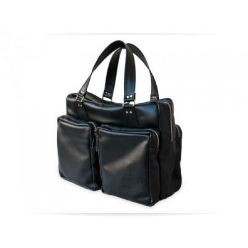 Мужской кожаный портфель Wellbags Messenger black classic W041 чёрный