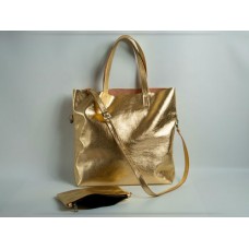 Жіноча шкіряна сумка Wellbags Shopper bag GoldMoon (W001.2) золота