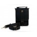 Мужская кожаная сумка Wellbags Messenger Retro black W052.1 чёрная