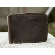 Затискач для грошей Wellbags Webmoney Keeper brown (z002) коричневий