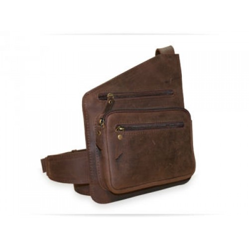 Чоловіча шкіряна сумка Wellbags Messenger mini bag W030.1 коричнева