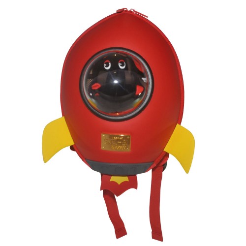 Дитячий рюкзак SUPERCUTE у вигляді ракети червоний