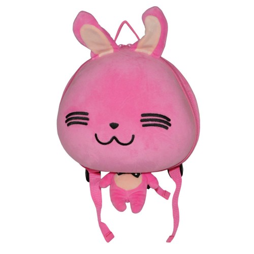 Детский рюкзак SUPERCUTE в виде зайчика розовый