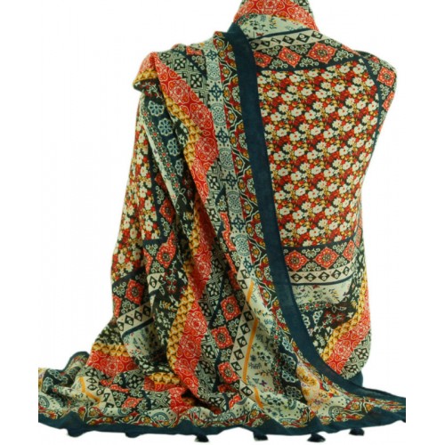 Шаль TRAUM 2494-77 разноцветная