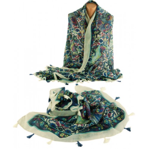 Шаль TRAUM 2494-85 синя