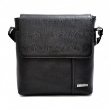 М'яка шкіряна барсетка Desisan 1324-01 чорна гладка