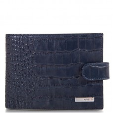 Мужское кожаное портмоне KARYA 0418-58 синий кроко