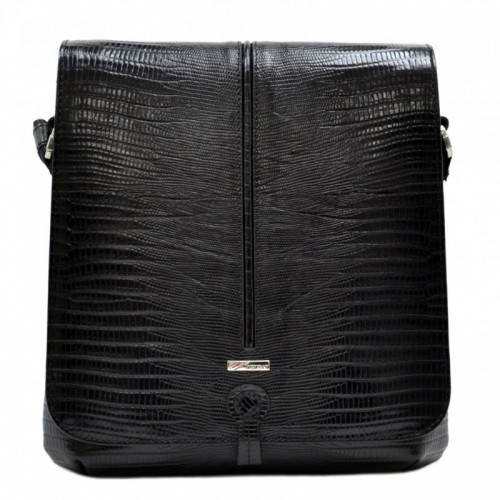 Мягкая кожаная барсетка DESISAN 342-143 черный лазер