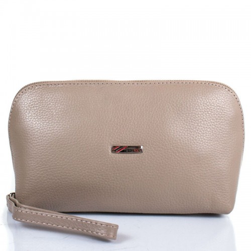 Косметичка кожаная Desisan 1-283 бежевый флотар