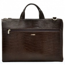 Портфель шкіряний Desisan 1349-142 коричневий лазер