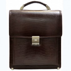 Портфель шкіряний Desisan 5009-142 коричневий лазер