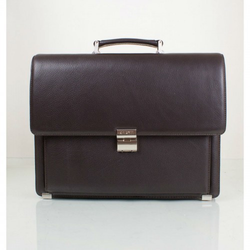 Портфель кожаный KARYA 0144-39 коричневый флотар