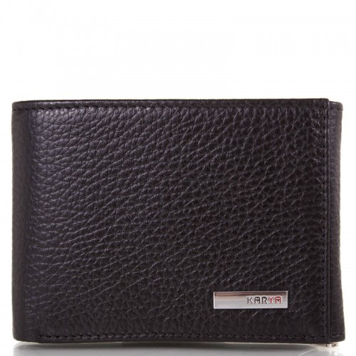 Портмоне-зажим шкіряний KARYA 0931-45 чорний флотар