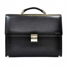 Портфель шкіра BOND 1283-281 чорний флотар