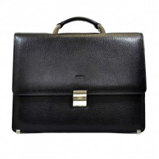 Портфель шкіра BOND 1215-281 чорний флотар