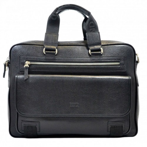 Портфель м'який шкіра BOND 1364-281 чорний флотар