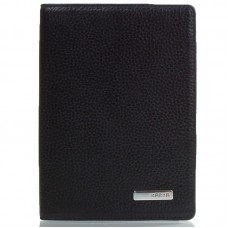 Обложка для паспорта кожа KARYA 092-45 черный флотар