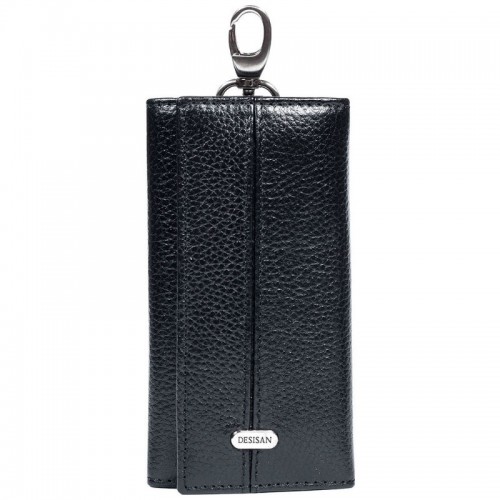 Ключница кожа Desisan 203-01 черный мелкий флотар