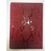Обложка для паспорта кожа KARYA 092-019 красный узор