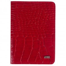 Обложка для паспорта кожа GRASS 571-31 красный кроко