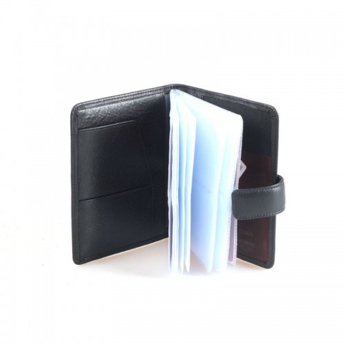 Візитниця шкіра GRASS 576-13 чорний дрібний флотар