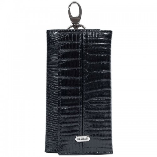 Ключниця шкіра Desisan 203-143 чорний лазер