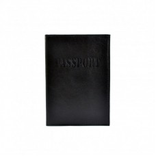Обложка кожа паспорт мат. 003-1 черный гладкий