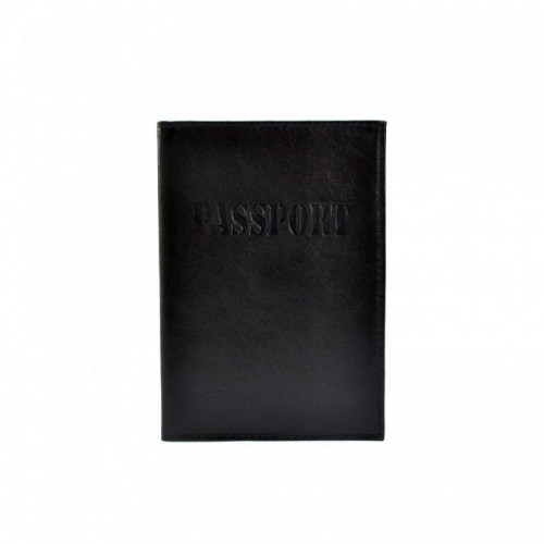 Обложка кожа паспорт мат. 003-1 черный гладкий