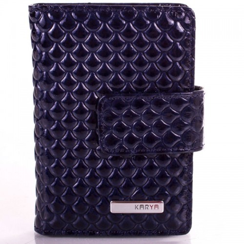 Візитниця шкіра KARYA 0014-014 синя крапля