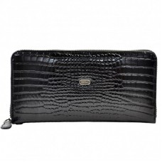 Кошелек женский кожа Desisan 09-633 черный мелкий кроко
