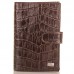 Обложка авто+паспорт кожа Desisan 102-19 коричневый кроко