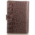 Обложка авто+паспорт кожа Desisan 102-19 коричневый кроко