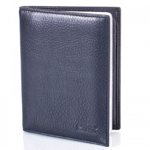 Обложка для документов кожа GRASS 555-18 синий флотар