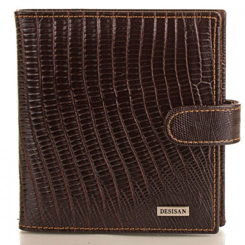 Візитниця шкіра Desisan 210-142 коричневий лазер