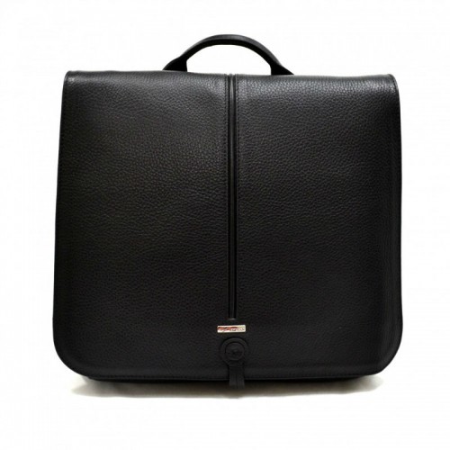 Мягкая кожаная барсетка DESISAN 341-011 черный флотар