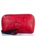 Косметичка кожаная Desisan 1-540 красные цветочки