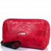 Косметичка кожаная Desisan 1-540 красные цветочки